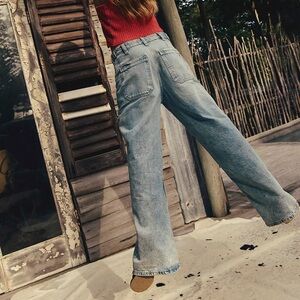 Free People Palmer Cuffed Jeans - La La Land